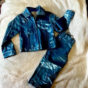So per sly, Faux leather suit for girls